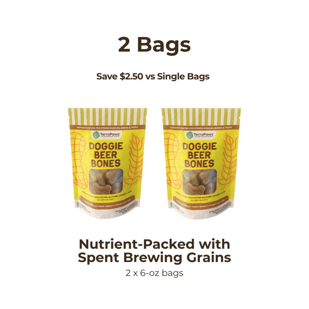 2 - Pack Doggie Beer Bones | Brewery - Inspired Crunch - TerraPawz