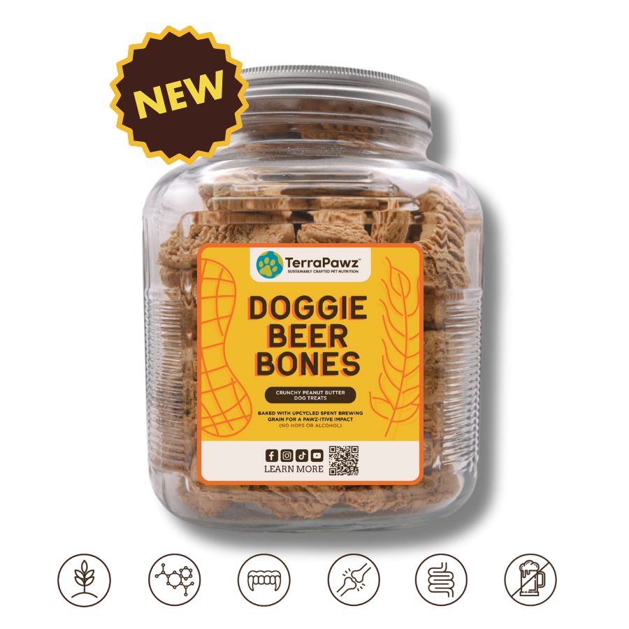 Treat Jar with Nutty Doggie Beer Bones