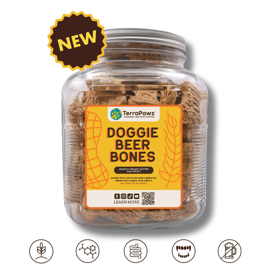 Treat Jar with Nutty Doggie Beer Bones