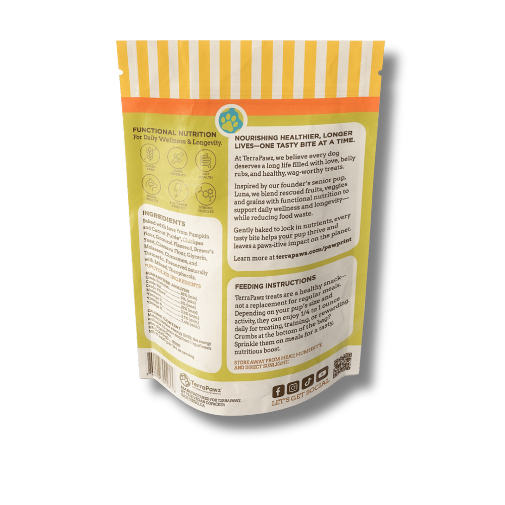
                      
                        TerraPawz pet food packaging with nutritional information on a white background
                      
                    