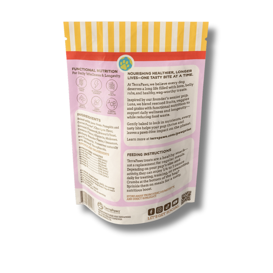 
                      
                        Back view of a pet food package with text and branding on a white background
                      
                    
