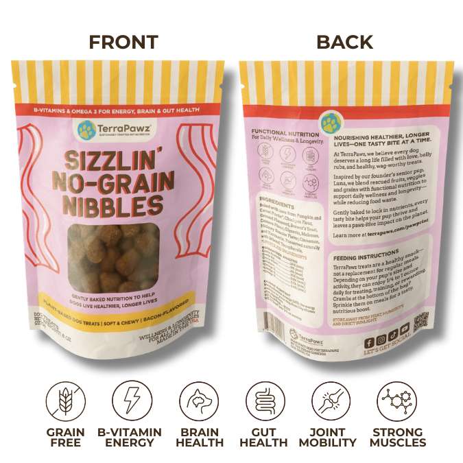 
                      
                        Sizzlin' No - Grain Nibbles 2 - Pack | Lasting Energy & Focus - TerraPawz
                      
                    