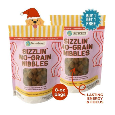 Sizzlin' No - Grain Nibbles 2 - Pack | Lasting Energy & Focus - TerraPawz
